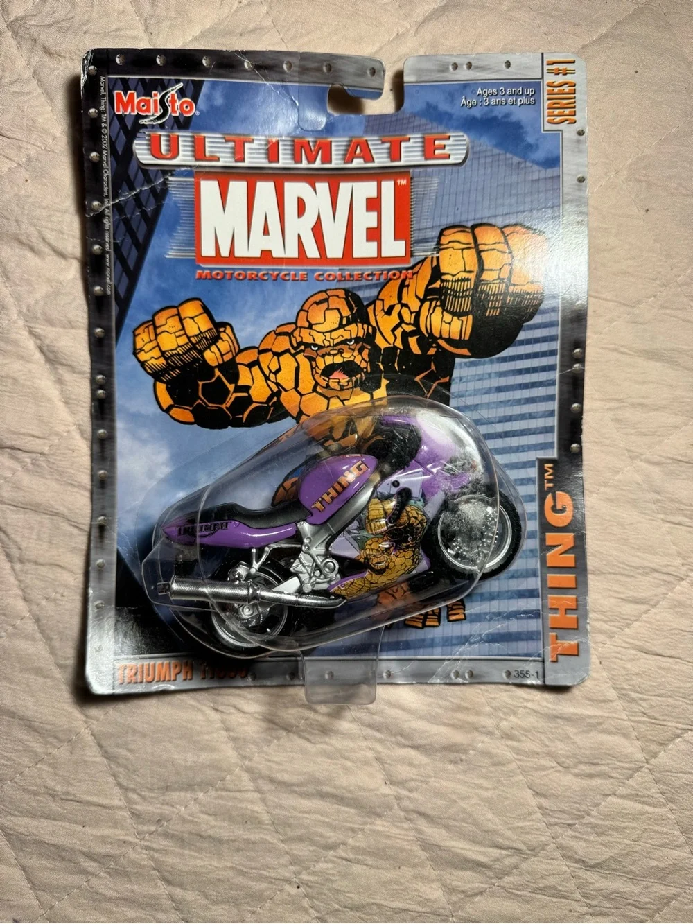Marvel Purple & Black The Thing Motorcycle Toy by Maisto